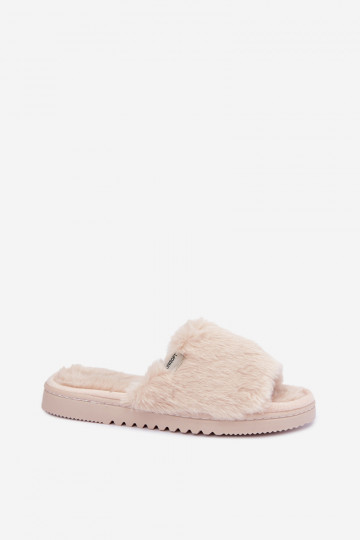 Zapatillas de mujer con pelo color arena Loraline