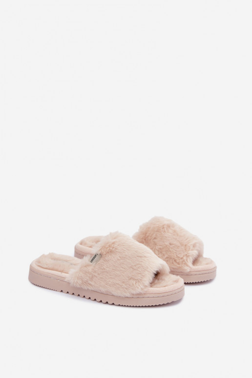 Zapatillas de mujer con pelo color arena Loraline