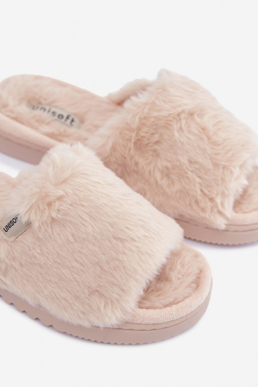 Zapatillas de mujer con pelo color arena Loraline