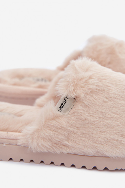 Zapatillas de mujer con pelo color arena Loraline