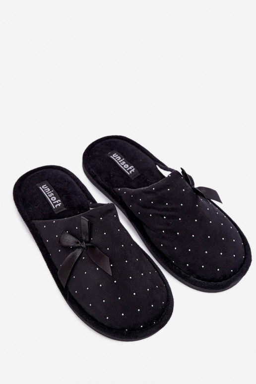 Zapatillas decoradas con lazos negros Loriane