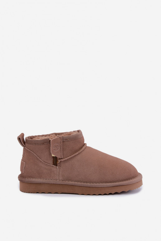 Botas de nieve de ante sintético con cremallera color arena Vinceza 97971