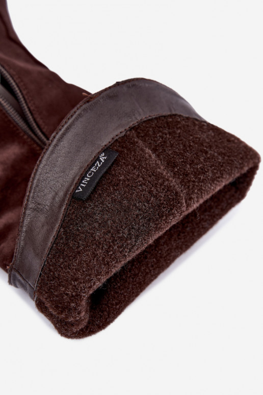 botas largas de estilo cowboy con forro Vinceza 58680 en color chocolate