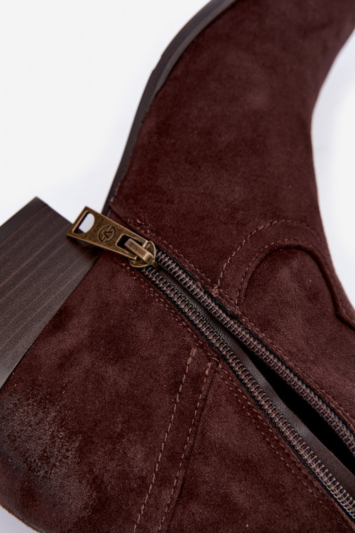 botas largas de estilo cowboy con forro Vinceza 58680 en color chocolate