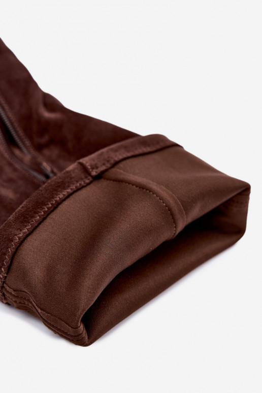 botas largas para mujer con plataforma en color chocolate Nesalie