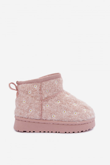 Botas de nieve para niños rosas con motivos florales Lunabelle 2