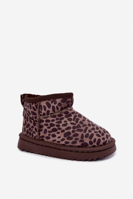 Botas de nieve para niños con estampado de leopardo Snoelle
