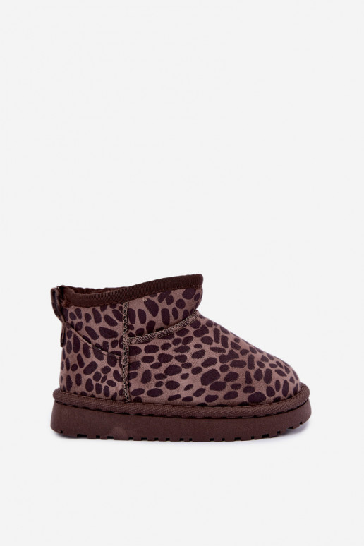 Botas de nieve para niños con estampado de leopardo Snoelle