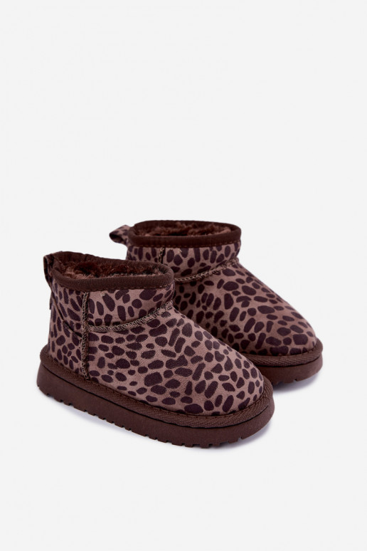 Botas de nieve para niños con estampado de leopardo Snoelle