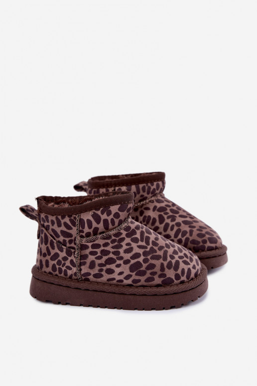 Botas de nieve para niños con estampado de leopardo Snoelle