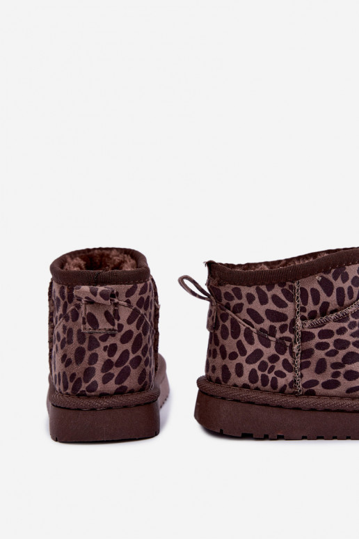 Botas de nieve para niños con estampado de leopardo Snoelle