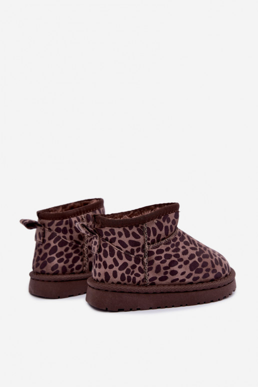 Botas de nieve para niños con estampado de leopardo Snoelle