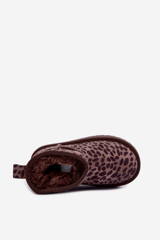 Botas de nieve para niños con estampado de leopardo Snoelle