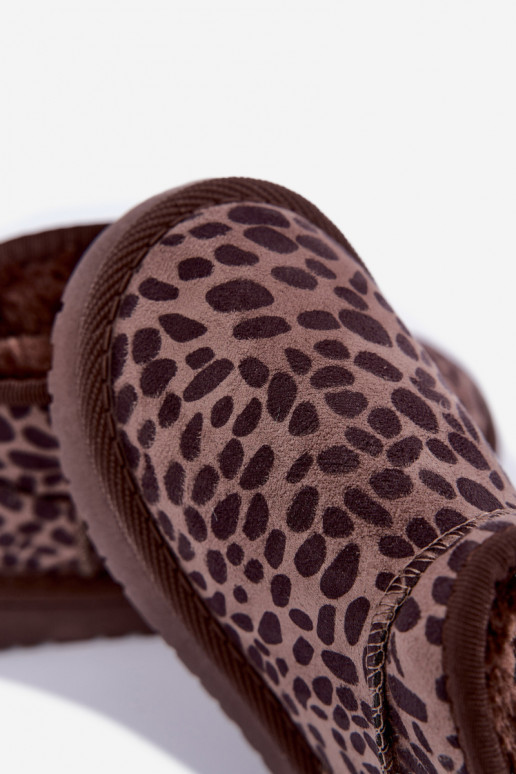 Botas de nieve para niños con estampado de leopardo Snoelle