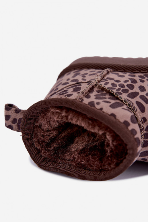 Botas de nieve para niños con estampado de leopardo Snoelle