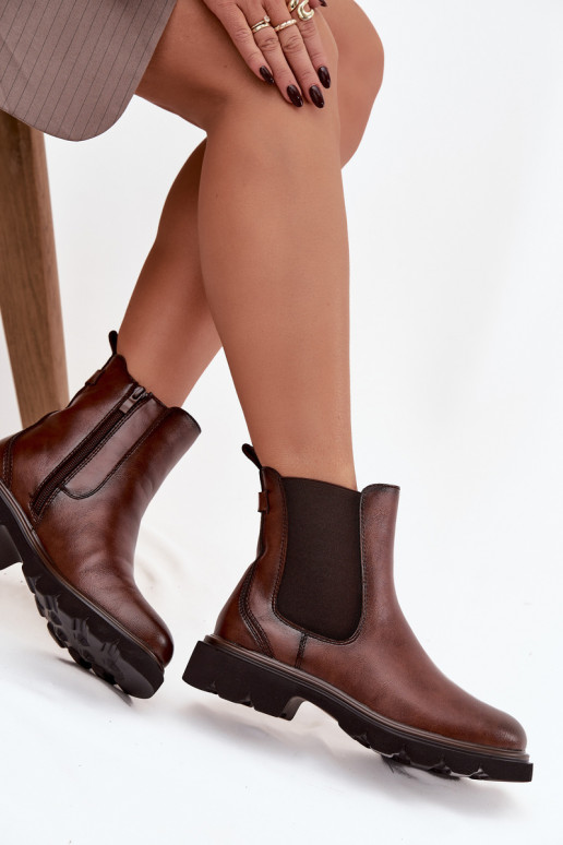 Botines aislados para mujeres en marrón Rivelia