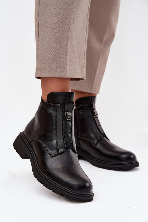 Botines cálidos para mujer con detalles decorativos negros Roselle
