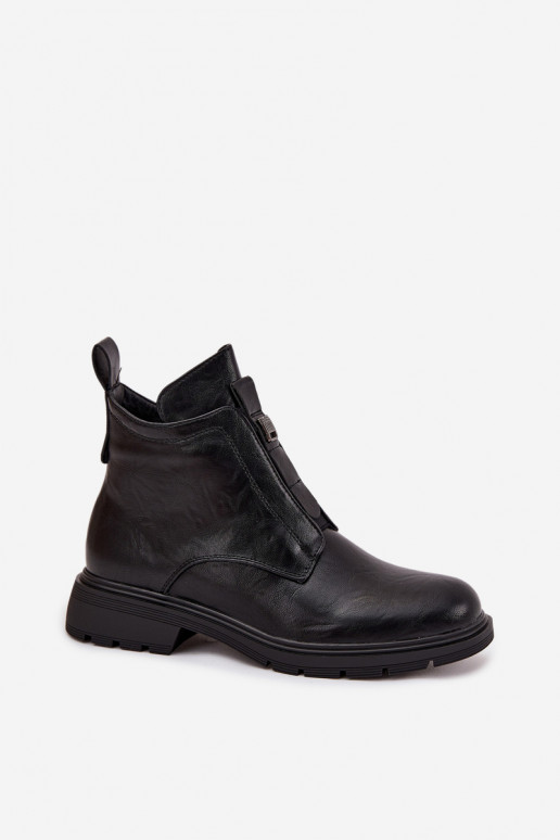 Botines cálidos para mujer con detalles decorativos negros Roselle