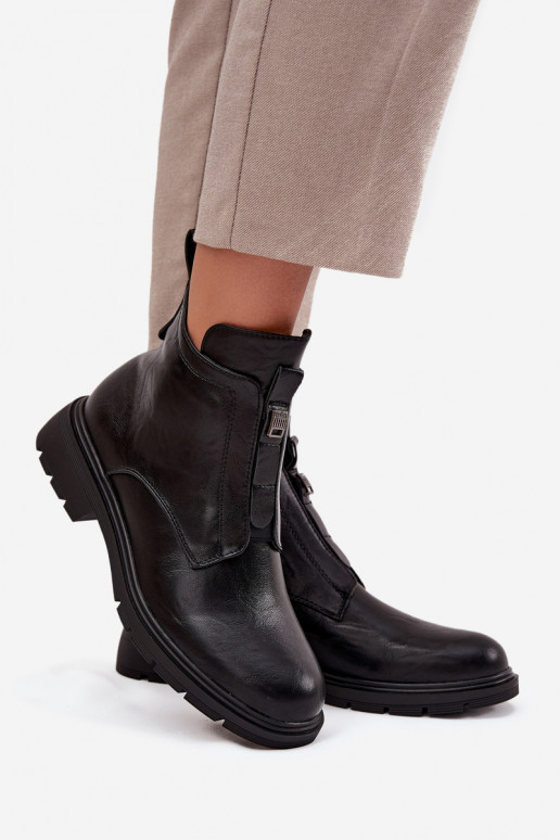 Botines cálidos para mujer con detalles decorativos negros Roselle
