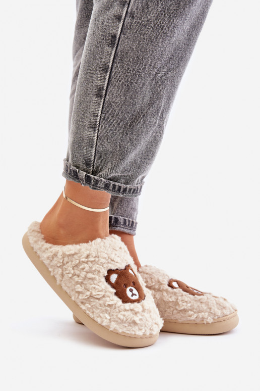 Chanclas color arena con pelo Temiena