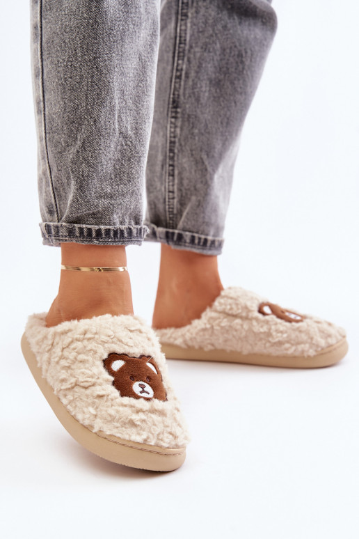 Chanclas color arena con pelo Temiena