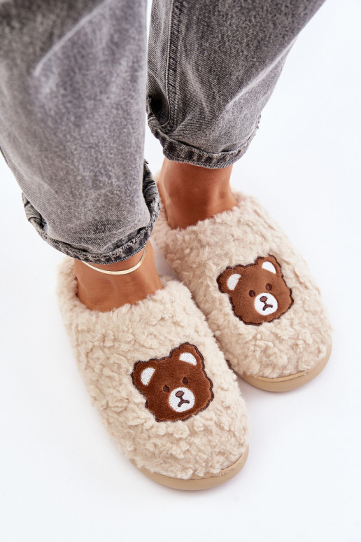 Chanclas color arena con pelo Temiena