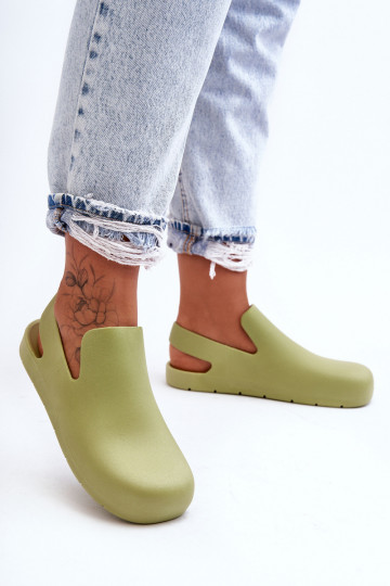 Zapatillas de goma color verde Meriko