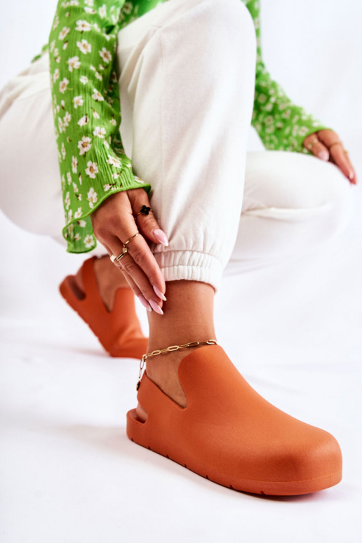 Chanclas de goma naranjas Meriko