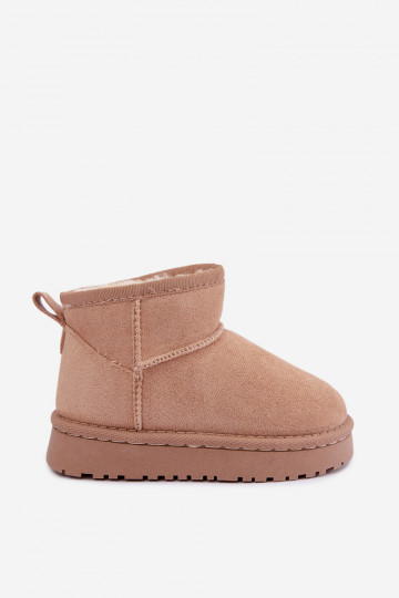 Botas de nieve color arena para niños con aislamiento y piel dentro Mireya 2