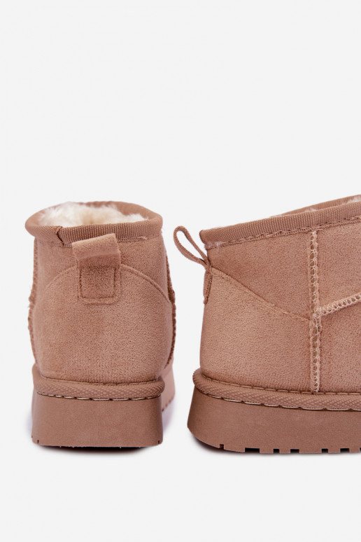 Botas de nieve color arena para niños con aislamiento y piel dentro Mireya