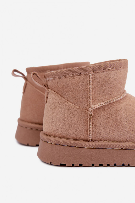 Botas de nieve color arena para niños con aislamiento y piel dentro Mireya