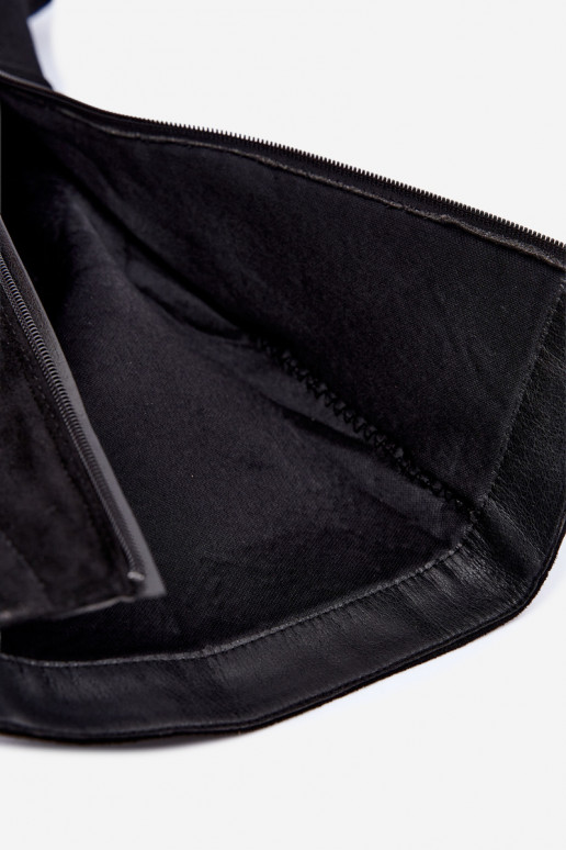 Botas altas arrugadas y calentitas con tacones en negro Ivenna