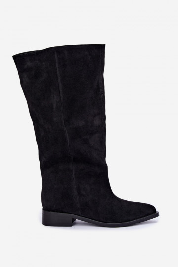 Botas altas sin cierre con tacones anchos en negro Cadorine 2