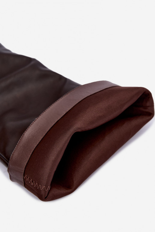 Botas altas sin cierre para mujer con tacones puntiagudos sobre la rodilla en color chocolate Emorine