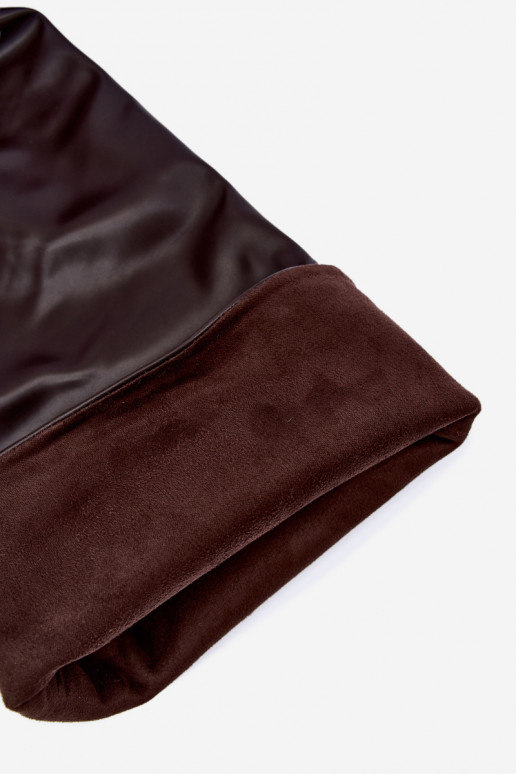 botas altas para mujer con tacones delgados por encima de la rodilla en color chocolate Aderelle