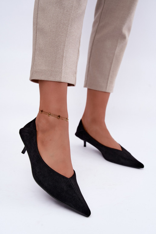 zapatos de tacón bajo en color negro Joresta