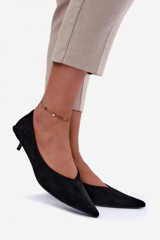 zapatos de tacón bajo en color negro Joresta