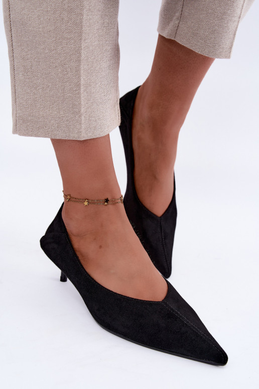 zapatos de tacón bajo en color negro Joresta