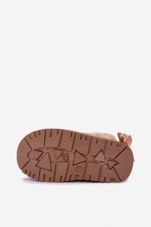 botas de nieve para niños con lazos en color arena Įjungtavelle