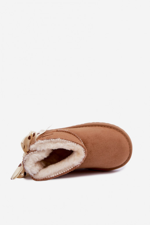 botas de nieve para niños con lazos en color marrón Įjungtavelle