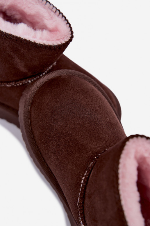 botas de nieve para niños con lazos en color chocolate Įjungtavelle
