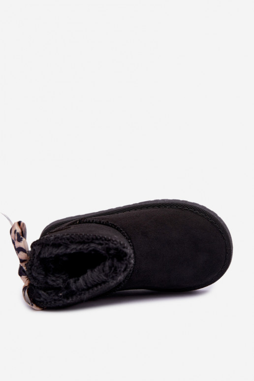 Botas de nieve negras para niños con cintas Velle