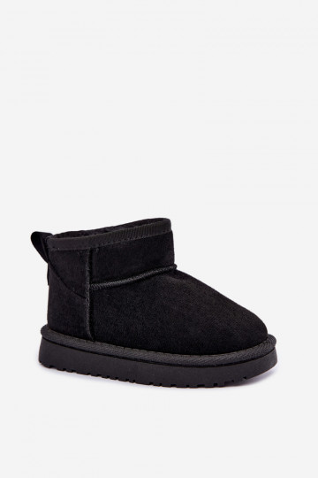 Botas de nieve negras para niños con forro de piel dentro Mireya