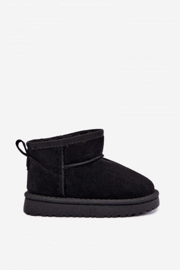 Botas de nieve negras para niños con forro de piel dentro Mireya 2
