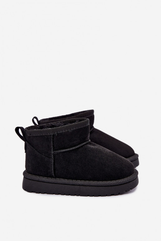 Botas de nieve negras para niños con forro de piel dentro Mireya