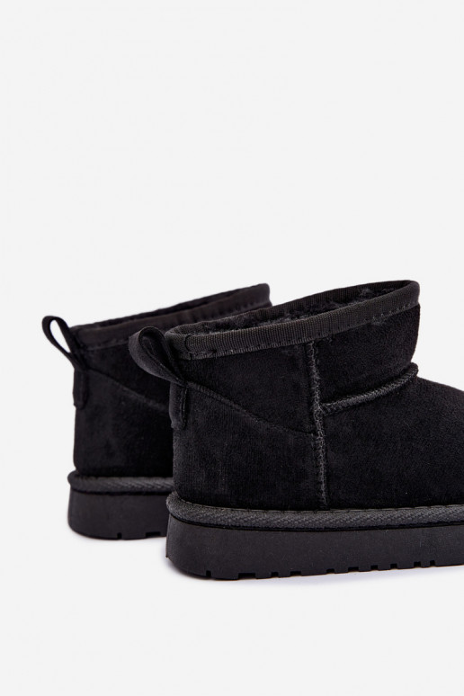 Botas de nieve negras para niños con forro de piel dentro Mireya