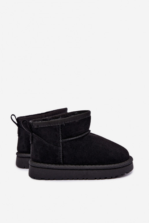 Botas de nieve negras para niños con forro de piel dentro Mireya