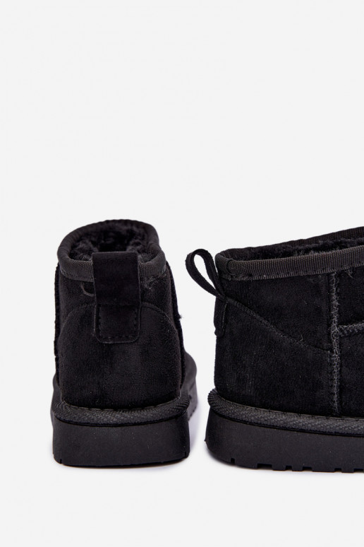 Botas de nieve negras para niños con forro de piel dentro Mireya