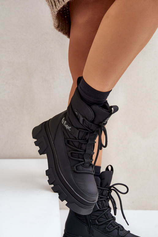 Botas de nieve negras para mujer Lee Cooper LCJ-24-47-3144