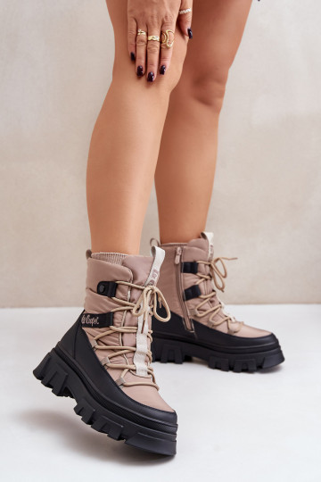 Botas de nieve beiges para mujer Lee Cooper LCJ-24-47-3143 2